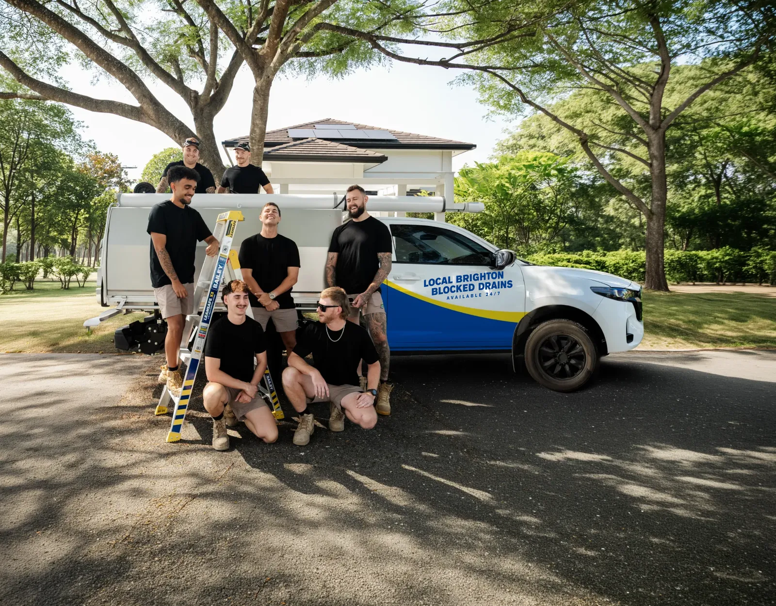 Local Brighton Blocked Drains team and ute