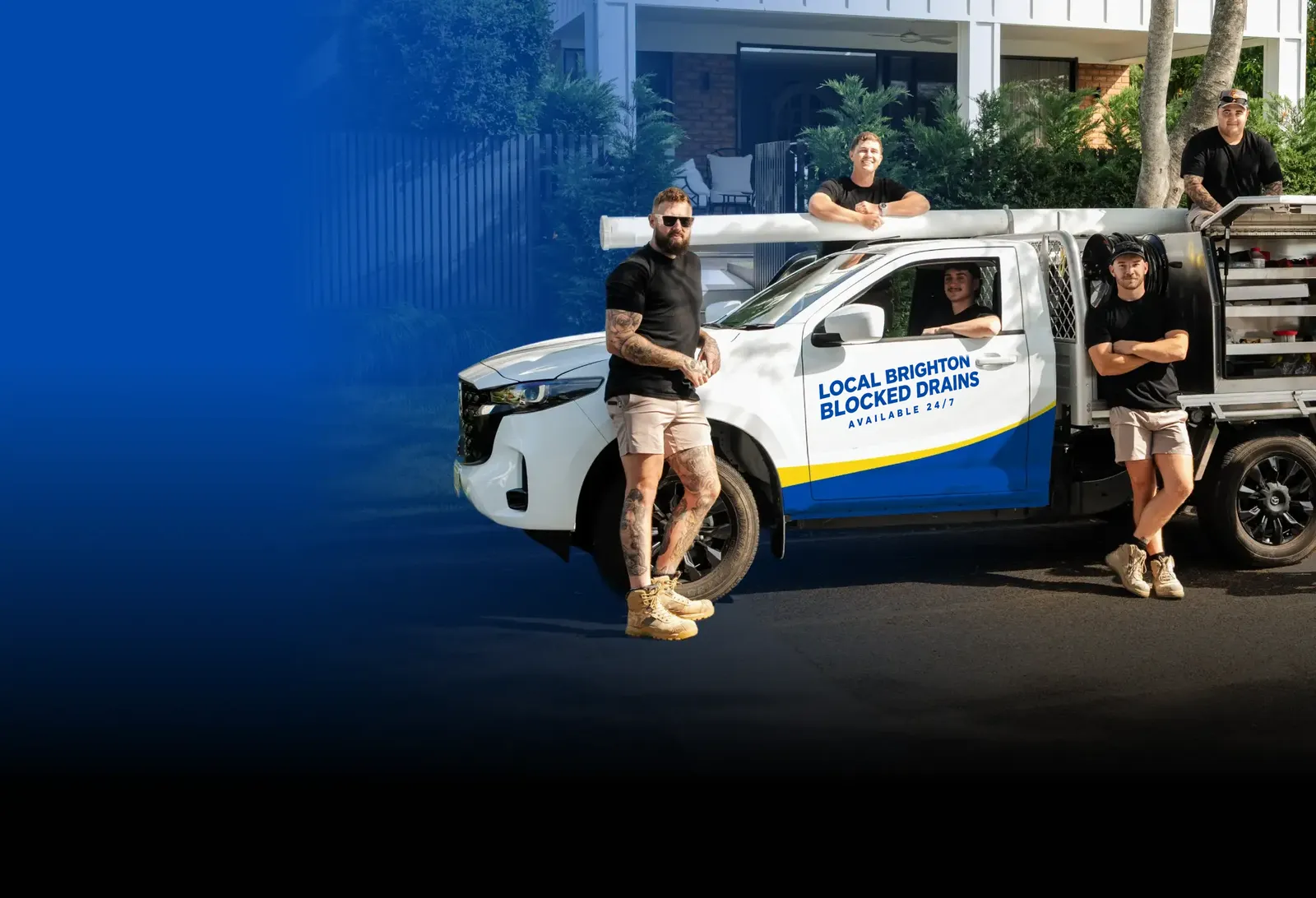 Local Brighton Blocked Drains team with the ute